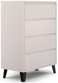 Kaszmirowa komoda z 4 szufladami na nóżkach - Bilgo 5X