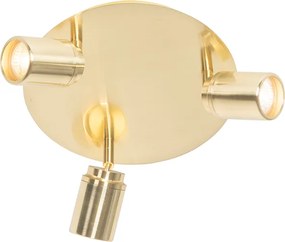 Nowoczesny reflektor łazienkowy mosiądz 3-światła IP44 - Ducha