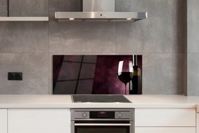 Szklany Panel Butelka i Kieliszek Wina