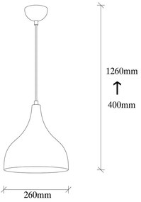 Lampa wisząca w czarno-miedzianym kolorze ø 26 cm Sağlam – Opviq lights