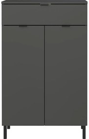 Antracytowa wysoka szafka łazienkowa 60x97 cm Arcena – Germania