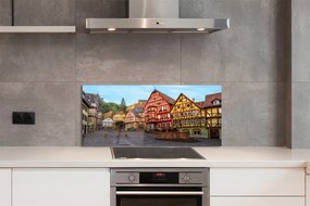 Panel szklany do Kuchni Malownicze Stare Miasto w Bawarii
