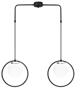 Czarna metalowa lampa wisząca Opviq lights Flovena