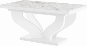 Stół w połysku z marmurowym blatem Viva