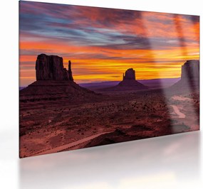 Obraz na szkle - Monument Valley v Arizonie (70x50 cm)