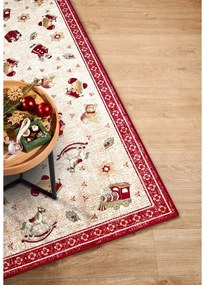 Czerwony chodnik z mieszanki bawełny ze świątecznym motywem 80x200 cm Toy's Delight Red Christmas – Villeroy&amp;Boch