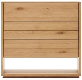 Wysoka komoda w dekorze dębu 100x97 cm Alguema – Kave Home