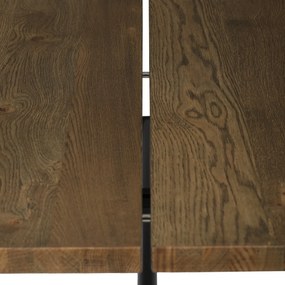 Stół do jadalni z litego drewna 180 x 90 cm, orzech