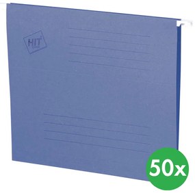 Teczki zawieszane A4, niebieske, 50 szt.