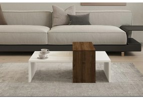 Stolik konferencyjny Glow White and Walnut