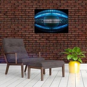 Obraz na szkle - stadion piłkarski (70x50 cm)