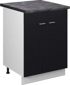 Szafka dolna do kuchni czarne paski 60x60x82 fame-line
