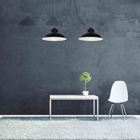 Lampa wisząca industrialna, czarna, podwójna GUSTAV BLACK 2xE27