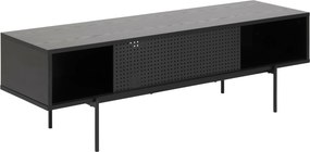 Szafka pod telewizor na metalowych nóżkach Angus czarna