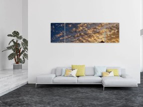 Obraz - palmy pośród chmur (170x50 cm)