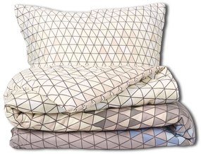 Matex Pościel satynowa Trójkąty, 140 x 200 cm, 70 x 90 cm