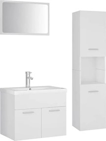 Podwieszane meble łazienkowe z umywalką 60 cm biały mat L1-D31