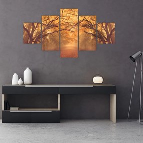 Obraz drogi w jesiennym krajobrazie (125x70 cm)