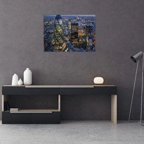 Obraz na szkle - Wieczorna panorama Londynu (70x50 cm)