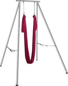 Hammock do Jogi SucceBuy, Rama do Jogi Powietrznej i Hammock do Jogi, Ładunek de 250 kg, Hammock z Powietrznego Jedwabiu, Czerwony