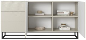 Komoda Asha 167 cm z szufladami i metalowymi nogami - kaszmir