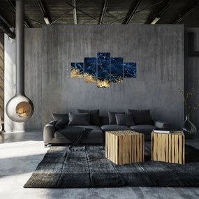 Obraz - Ciemnoniebieski marmur (125x70 cm)