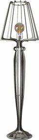 Lampa podłogowa Minerva Ø38x166 cm w stylu kratki żelaznej Nowoczesny design z włącznikiem nożnym Gniazdo E27 Wyprodukowano we Włoszech Błoto