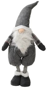 Dekoracyjny skrzat GNOME 90 cm, szary