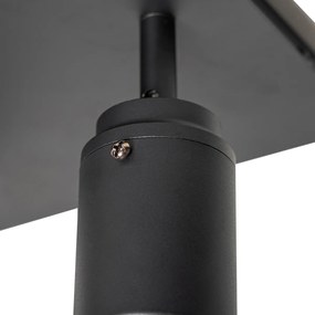 Inteligentne oświetlenie łazienkowe czarne kwadratowe IP44 w komplecie z 3 żarówkami Wi-Fi GU10 - Ducha Nowoczesny Oswietlenie wewnetrzne