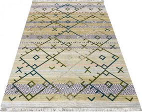 Żółty skandynawski dywan geometryczny W3-K18