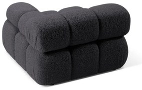 Antracytowy moduł sofy z materiału bouclé (prawostronny) Bellis – Micadoni Home