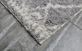 Dywan shaggy Nano Light Mikrofibra Romby szary 120 cm x 160 cm