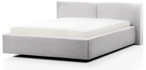Tapicerowane łóżko dwuosobowe bez stelaża 160x200 cm w kolorze srebra Cube – Meise Möbel