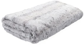 Koc MART  z imitacji króliczego futra ciemnoszary 150x200 cm 801544 HOMLA