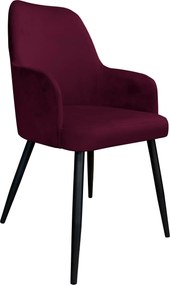 Krzesło WESTA tkanina Welur noga metalowa elegancki styl loftowy : Kolor nogi - Czarna stożek, Kolor tkaniny - VELVET - MG02, Typ siedziska - Siedzisko stałe
