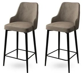Zestaw krzeseł barowych Enox Cappuccino and Black, 2 szt., 2 szt.