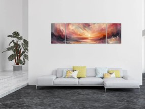 Obraz - Malowane zorze (170x50 cm)