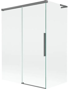 Mexen Rox L parawan nawannowy 2-skrzydłowy rozsuwany 120 + 70 x 150 cm, transparent, gun metal - 8C9L-120-070-95-00
