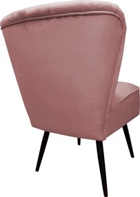 Fotel PRL tkanina Welur nogi metalowe : Kolor nogi - Czarna stożek, Kolor tkaniny - VELVET - MG58