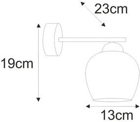Scienny kinkiet klasyczny biały A7-N15