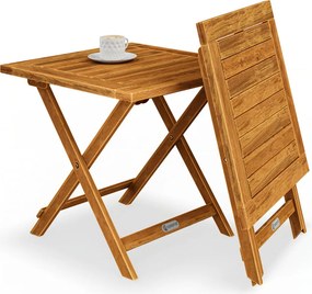Stolik VITEK z drewna akacjowego, 46x46x46cm, brązowa Casaria