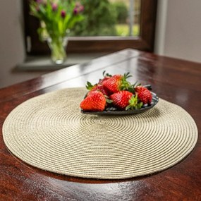 Altom Podkładka Straw beżowy, śr. 38 cm, zestaw 4 szt.