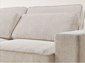 Kremowy narożnik z tkaniny szenilowej (lewostronny/w kształcie litery L) Kirou – Maison de Rêve