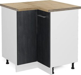 Szafka narożna czarny beton 75.6x60x81.6 r-line