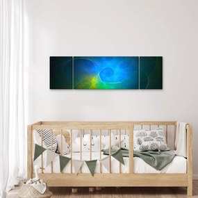 Obraz niebieskiej abstrakcji (170x50 cm)