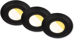 Briloner 7589035-ZESTAW 3xLED ściemnialne oprawy sufitowe do łazienki KLIRA LED/4,9W/230V IP44 czarne