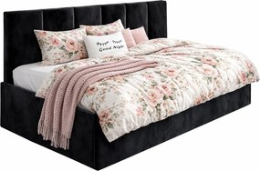 Czarny tapczan sofa z oparciem 4 rozmiary A4-A28