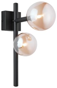 Jupiter 1906 - Kinkiet NEPTUN 2xG9/14W/230V czarny/dymny beż