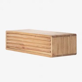 Konsola Ścienna Do Przedpokoju 80x30 Cm Z Drewna Deleyna Brąz Drewna - Sklum