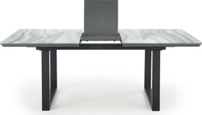 Rozkładany stół w stylu industrialnym Marley w optyce marmuru